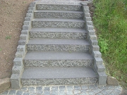 vietnamesische Basalt Blockstufen geflammt