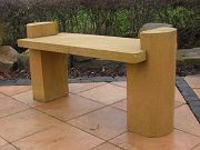 Indische Grauwacke Teak Sitzbank